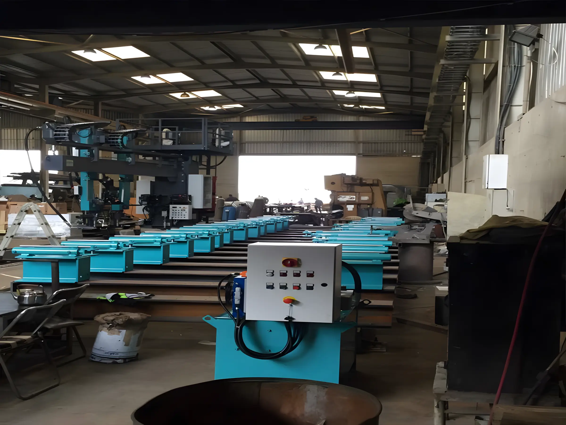 Main production floor with assembly equipment