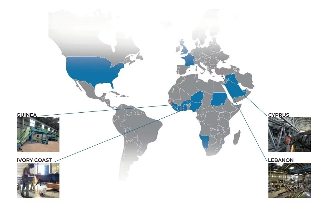 Global Footprint Map - Africa, Middle East, and Europe
