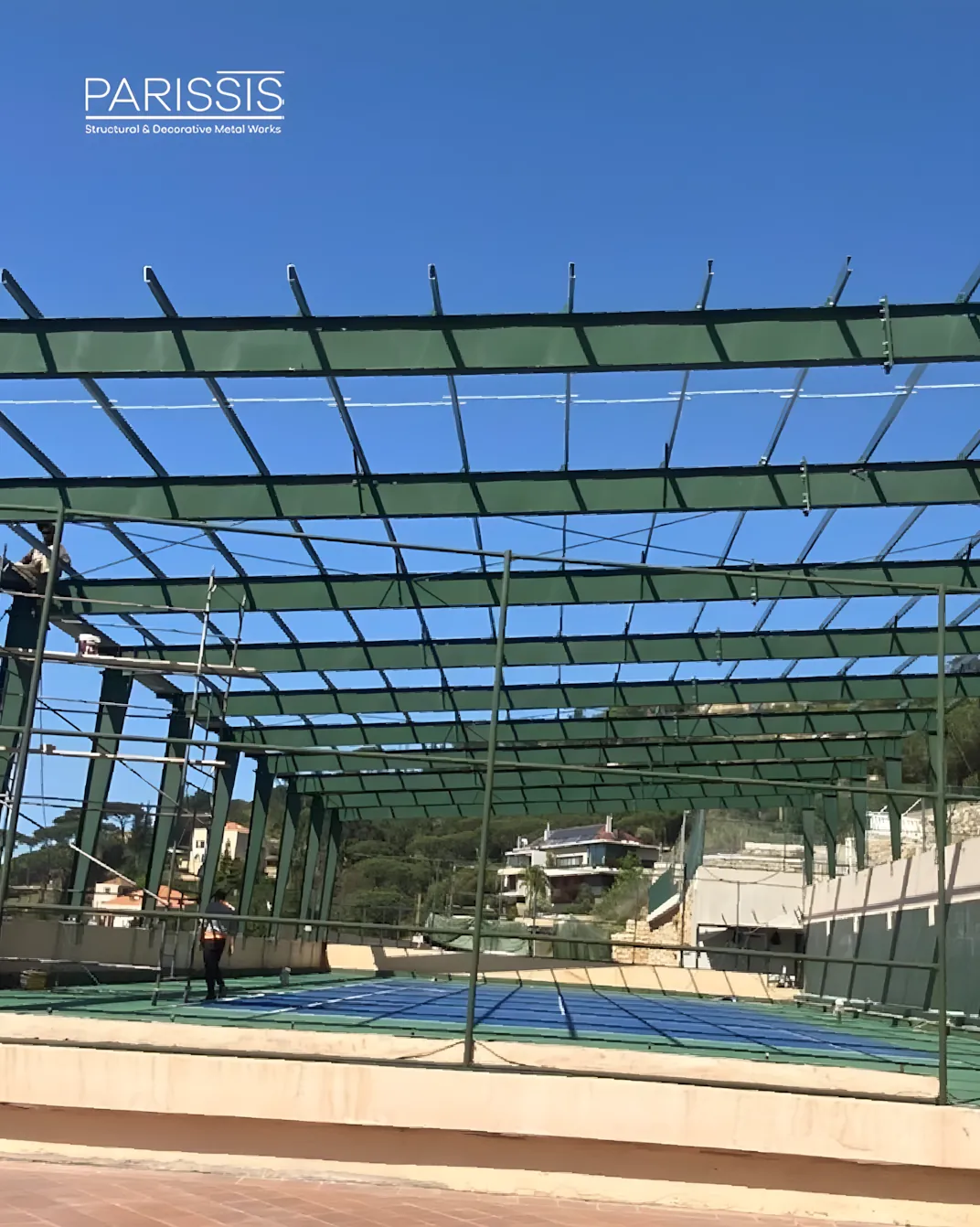 Sports Court Steel Structure with PV Panels