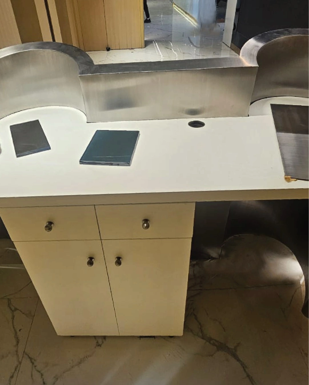 Stainless Steel Reception Desk - Medical Clinic